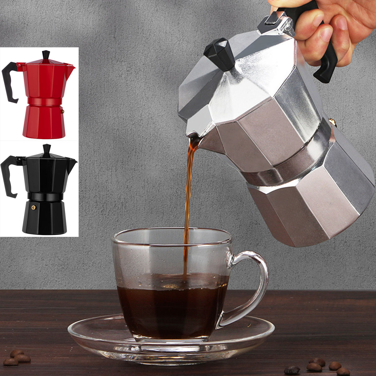 Moka Pot Stove - Caffettiera Pentola in alluminio Moka Espresso