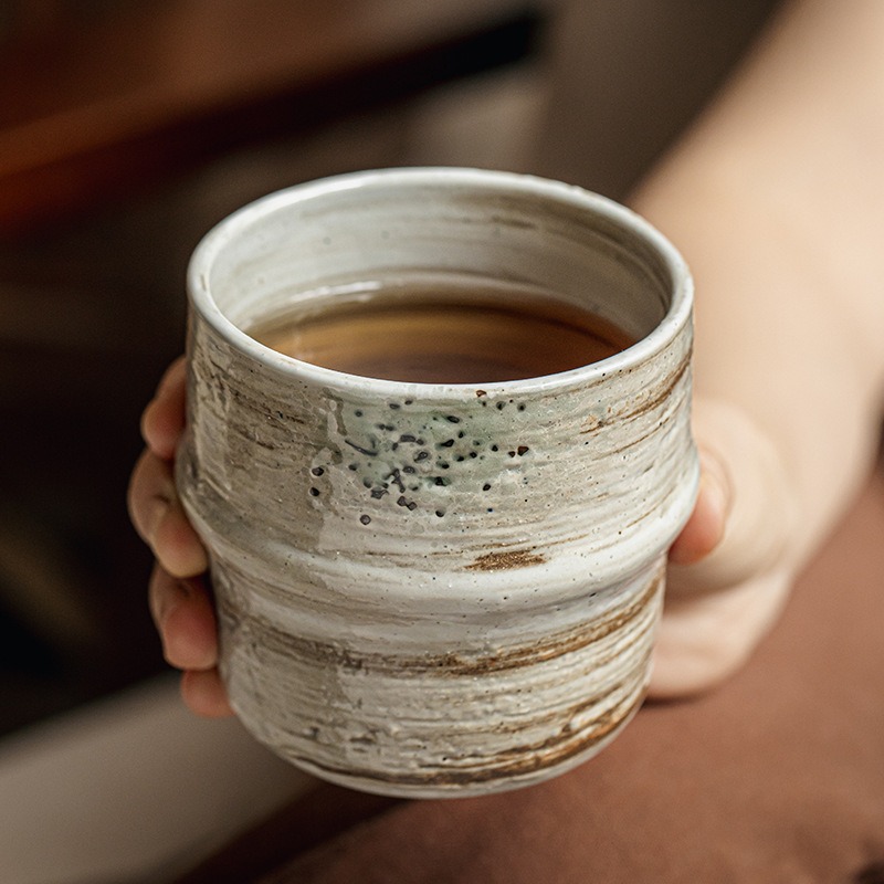 Coffee Tea Japan - Tazza da caffè in ceramica grezza