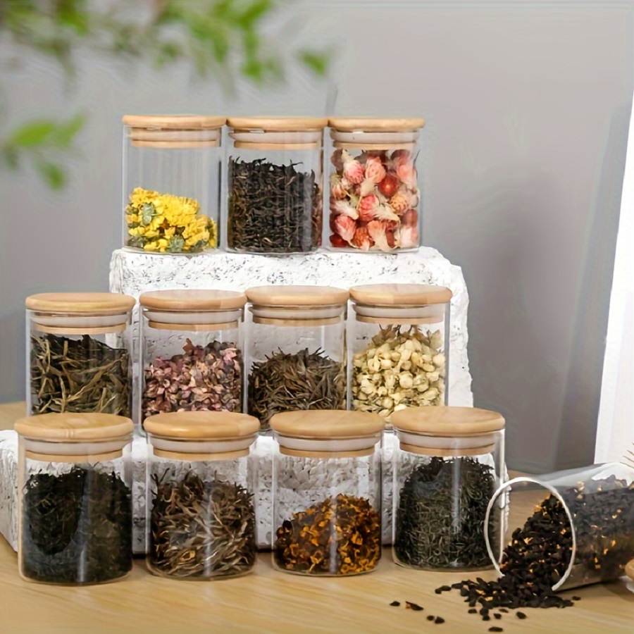 Coffee Tea Sugar Container Set - 12 pz/set barattolo ermetico in vetro