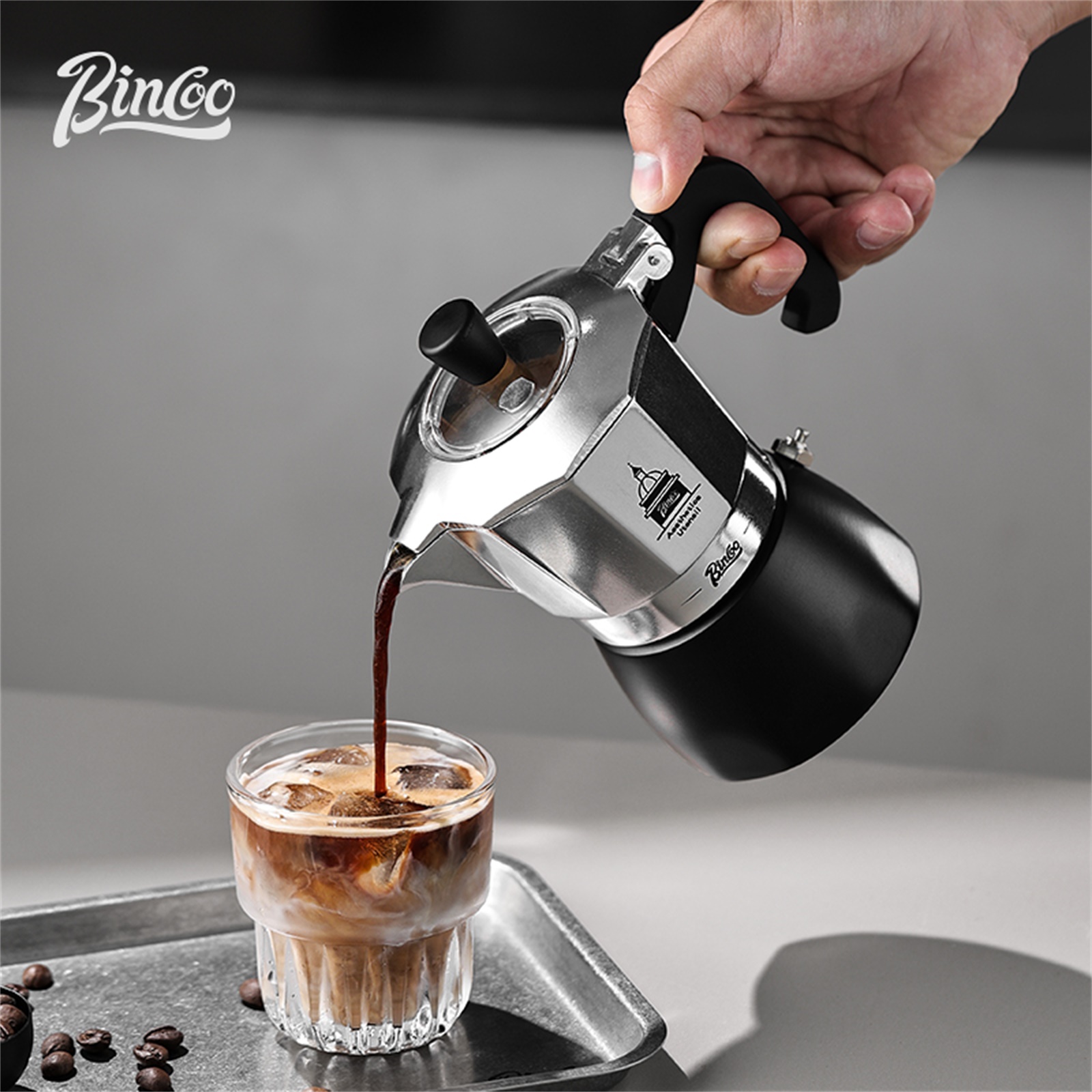 Moka Pot Stove - BINCOO Pentola Moka a Doppia Valvola,