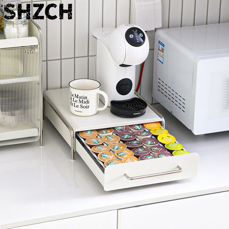 Coffee Tea Box - Portacapsule per Caffè, Organizzatore a Cassetto