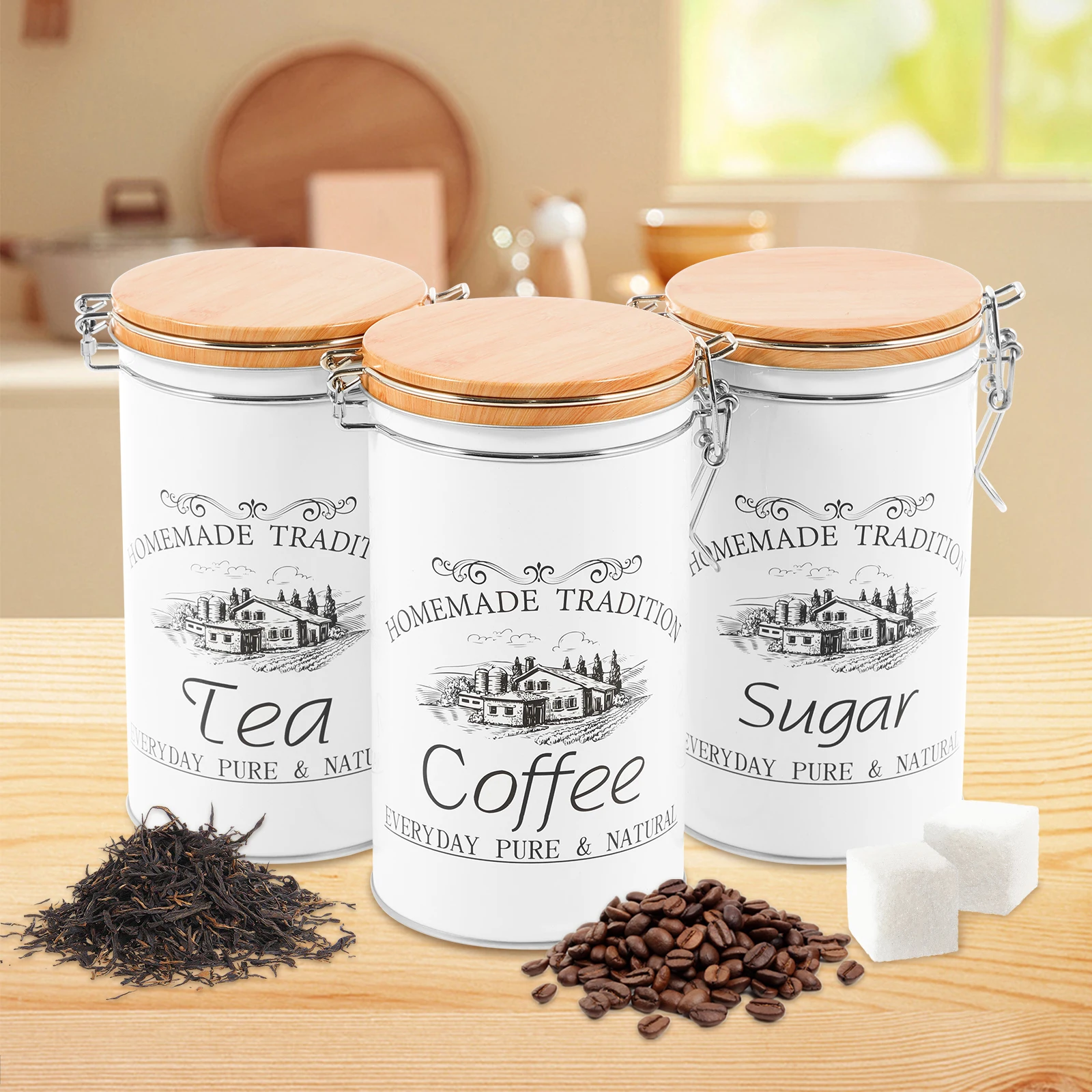Coffee Tea Sugar Container Set - 3 pz/set tè caffè contenitori di