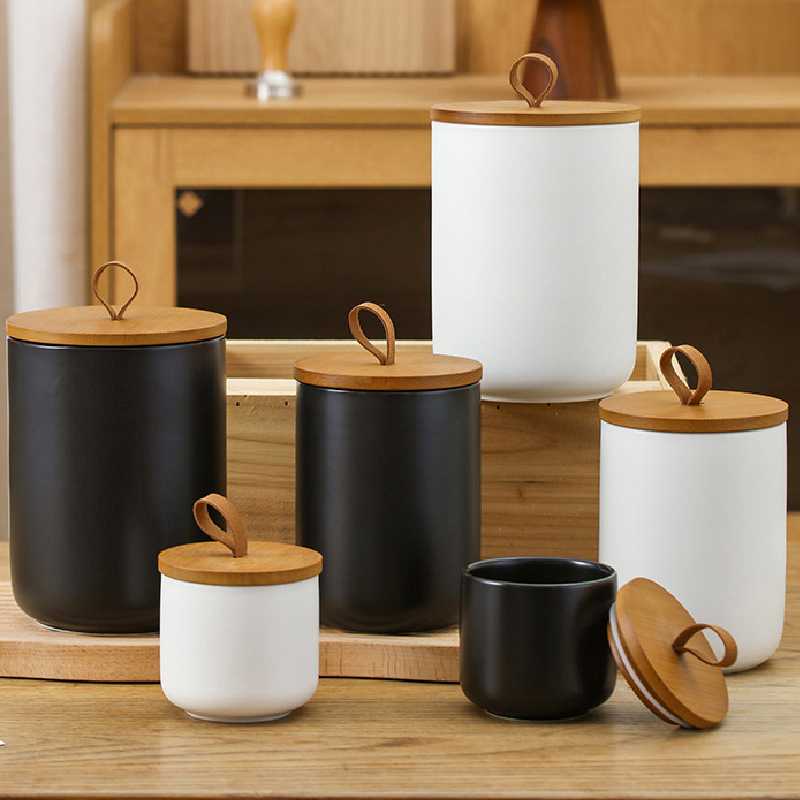 Coffee Tea Sugar Container Set - Vaso portaoggetti in ceramica nordica vaso