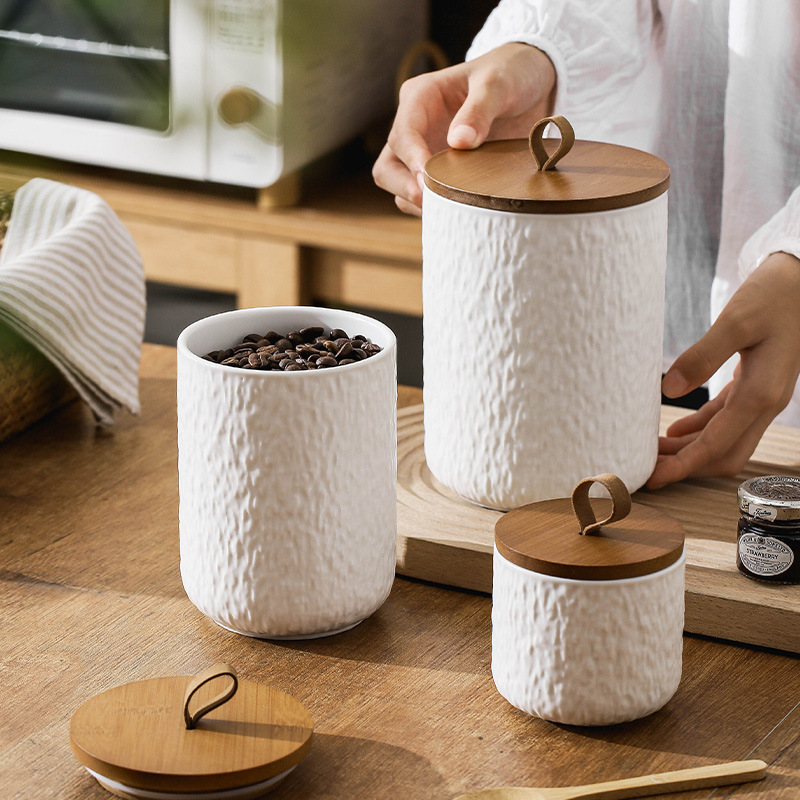 Coffee Tea Sugar Container Set - Barattolo di stoccaggio in ceramica con