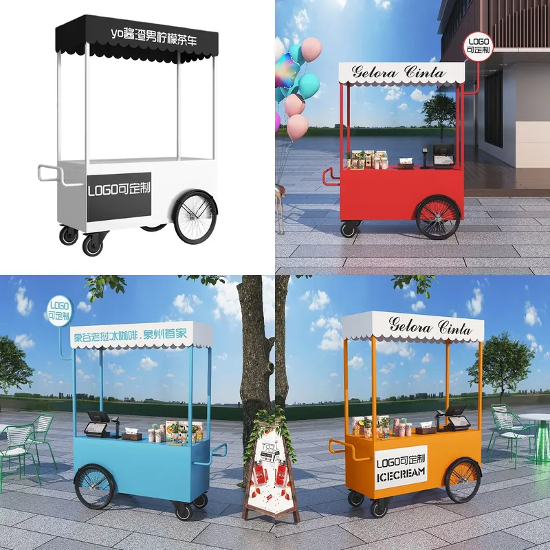Coffee Tea Vendor - Carrello Mobile per Alimenti, Carrello per
