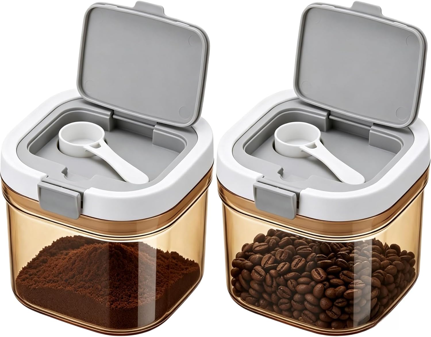 Coffee Tea Sugar Container Set - 2 contenitori per caffè con dosatore,