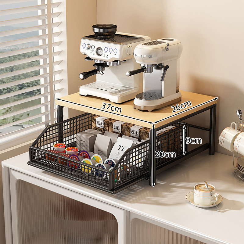 Coffee Tea Drawer Organizer - Organizzatore Estraibile per Macchina da Caffè,