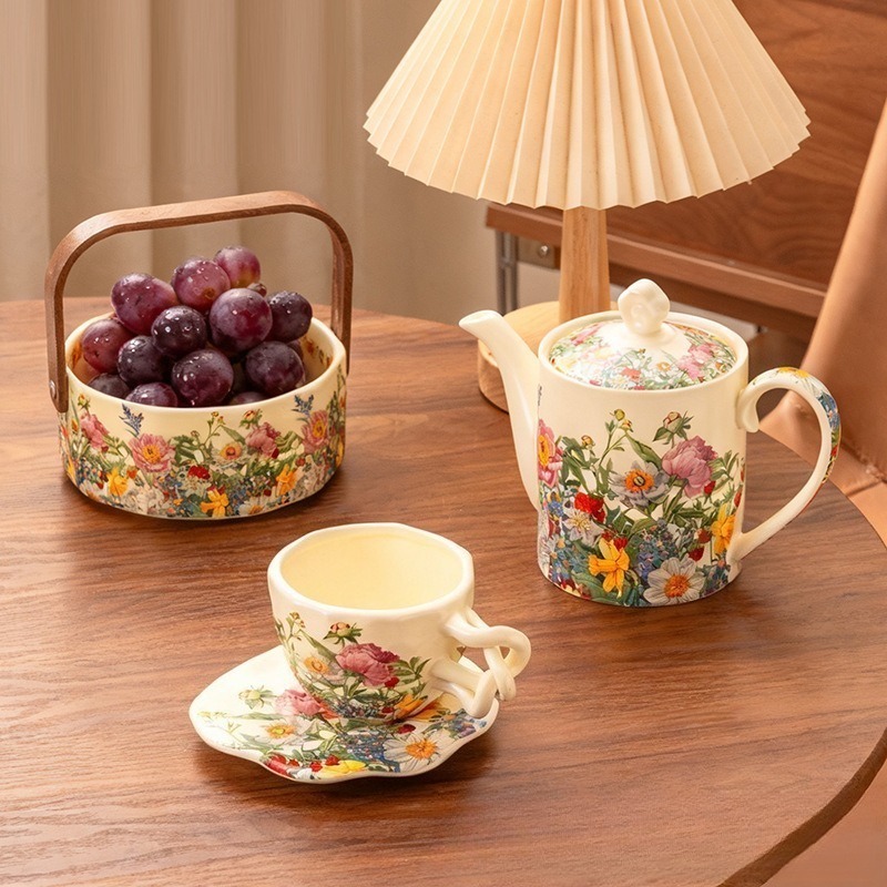 Set da Tè in Ceramica Floreale - Coffee Tea Gift Basket recensione e prezzo