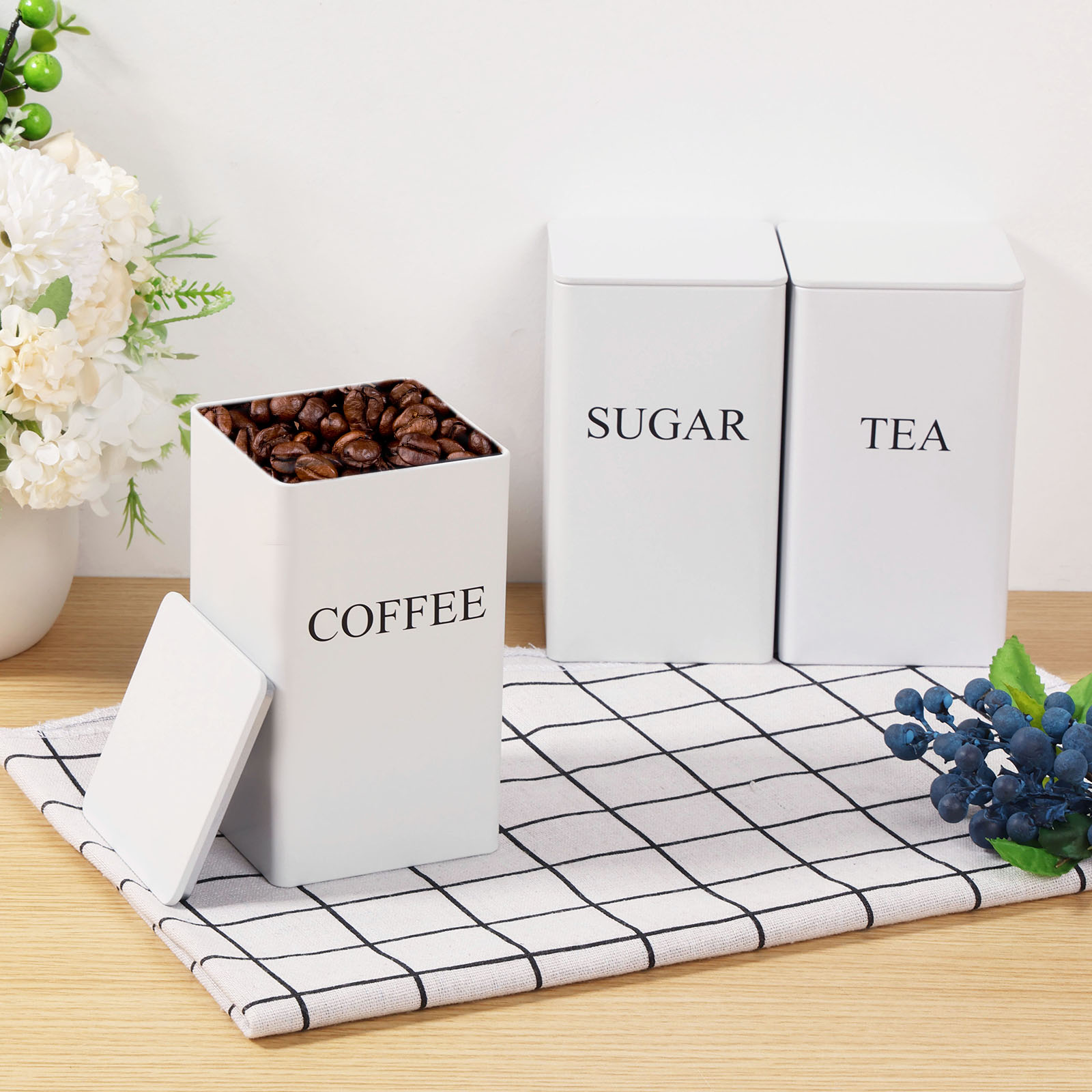 3 pezzi contenitori per la con - Coffee Tea Sugar Container Set recensione e prezzo