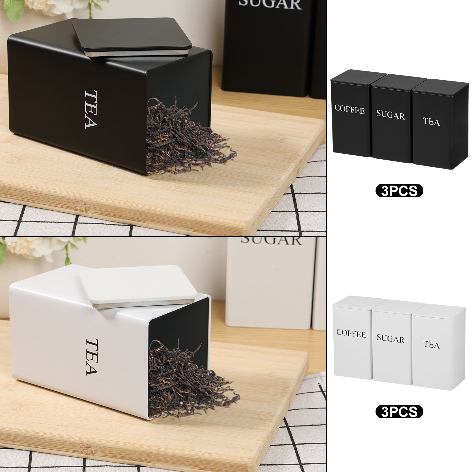 3 pezzi contenitori per la con - Coffee Tea Sugar Container Set recensione e prezzo