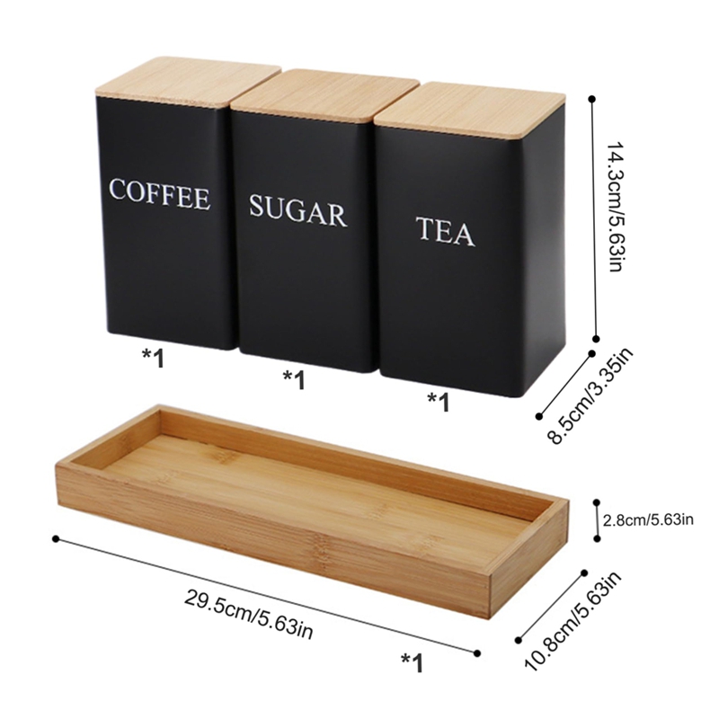 Set di 3 Barattoli per Tè, Caf - Coffee Tea Sugar Container Set recensione e prezzo