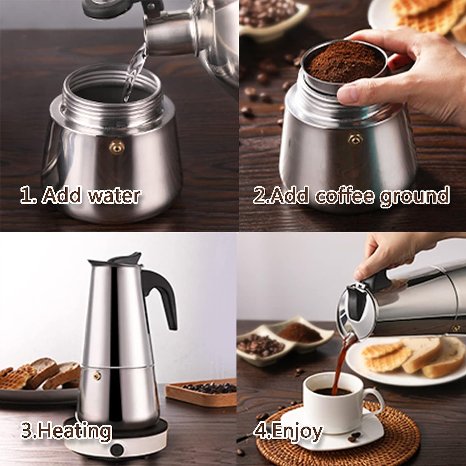 4/6/9 tazze Moka Pot Caffe Mac - Moka Pot Stove recensione e prezzo