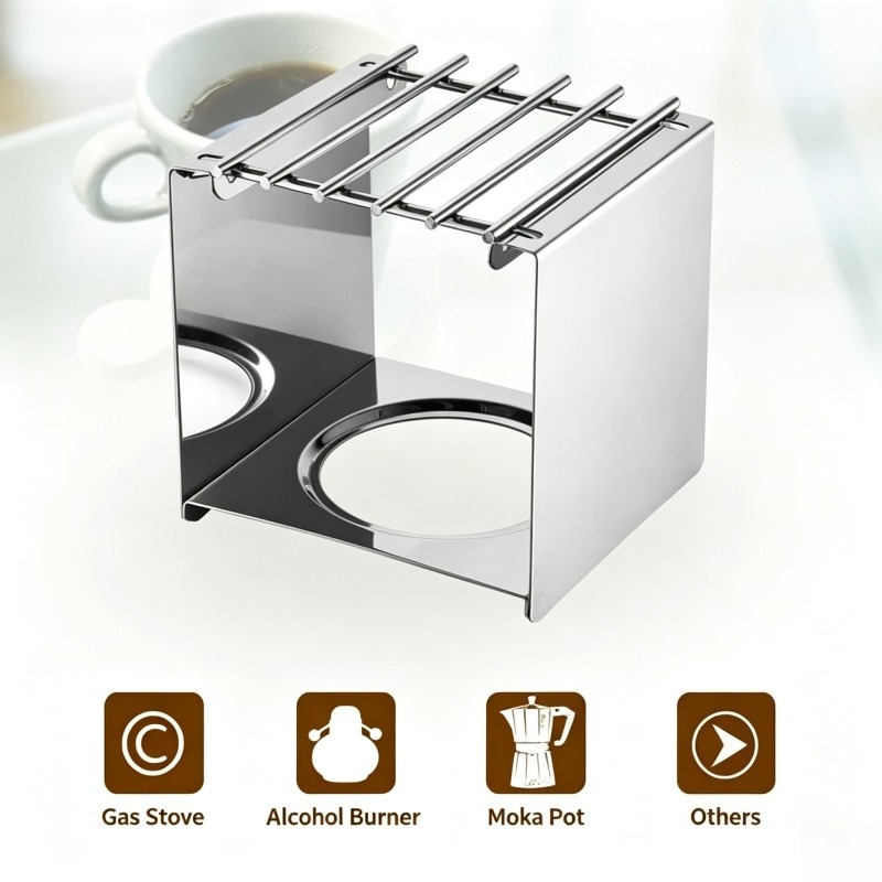 Supporto Quadrato in Acciaio I - Moka Pot Stove recensione e prezzo