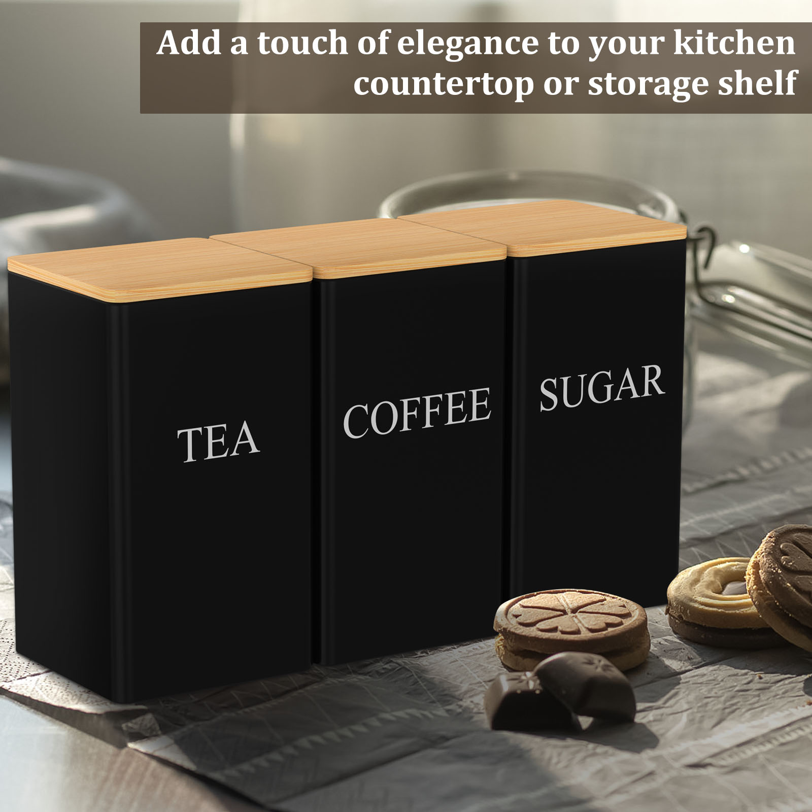 Barattolo di stoccaggio dei ch - Coffee Tea Sugar Container Set recensione e prezzo